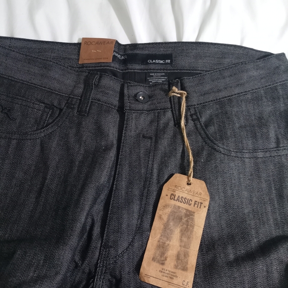 Rocawear Men's Bootcut Jeans - Dark Gray - Picture 5 of 8